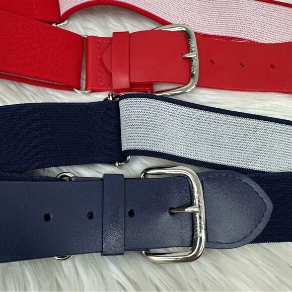 Men's All-Star Blue and Red 1570 Elastic Adjustable Belt Lot Bundle - Picture 2 of 9